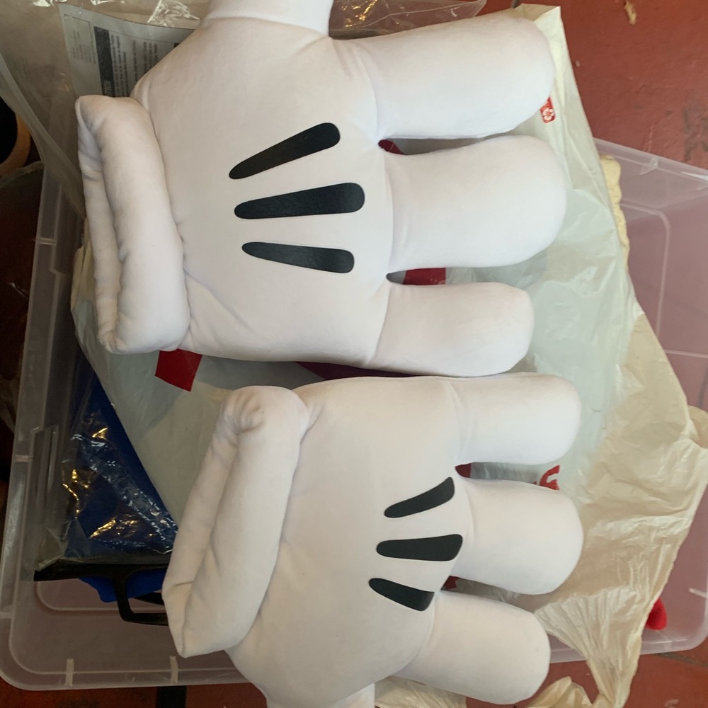 Mickey/character “hands” gloves